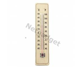 Thermomètre en bois intérieur-extérieur