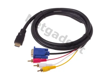 Câble HDMI à VGA+3RCA