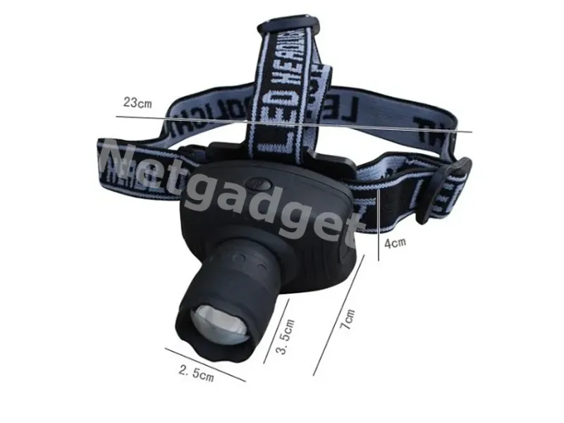 Mini lampe torche frontale 3W - Netgadget